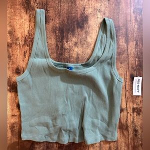 NWT Crop tank old navy sage green